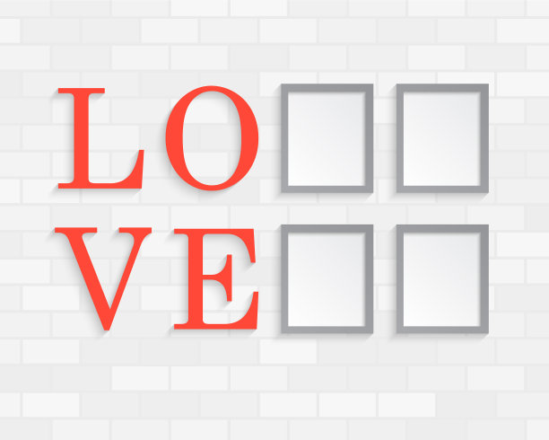 拼贴四相框照片部分爱家人图片下载