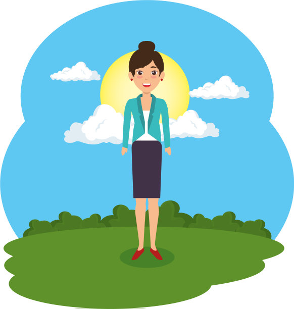 营地里优雅的女商人图片下载