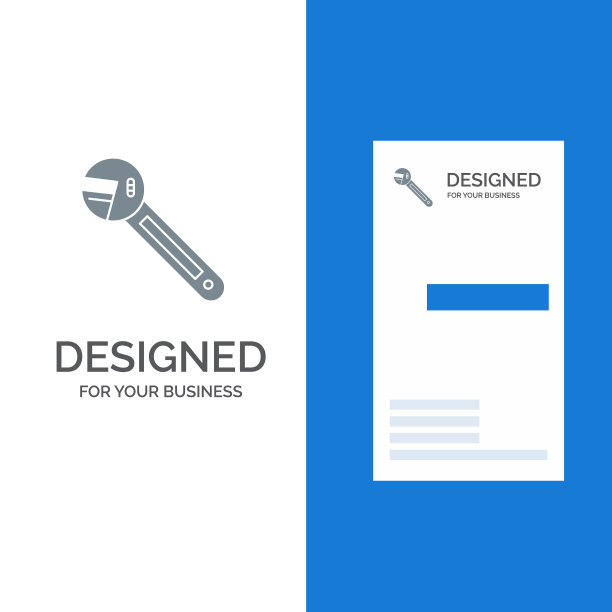 扳手工具选择扳手工具灰色标志设计图片下载