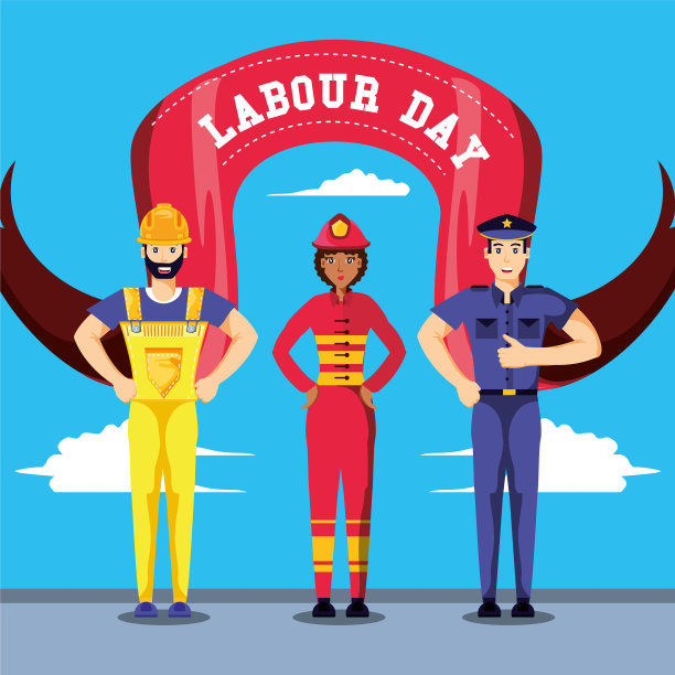 与专业人士团体庆祝劳动节图片下载