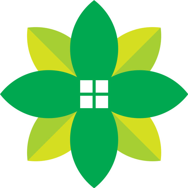 花卉健康标志图标设计图片下载