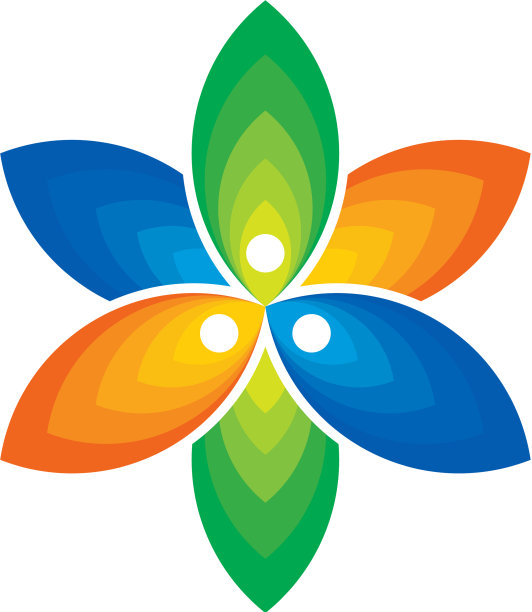 花卉健康标志图标设计图片下载