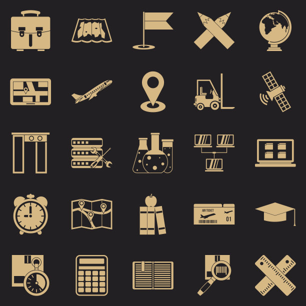 世界全球化图标设置简单的风格图片下载