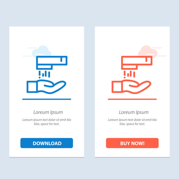 手洗清洗蓝色和红色下载和图片下载