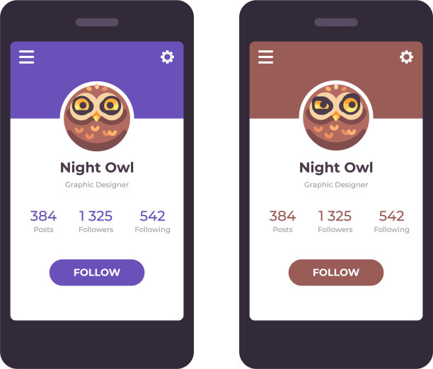 移动应用界面概念用户配置文件图片下载