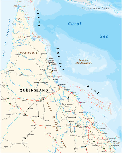 约克半岛和昆士兰的地图图片下载