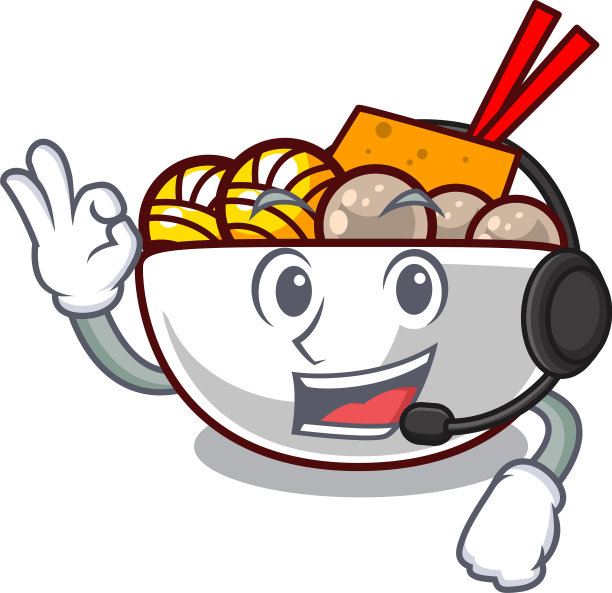 带有耳机的肉丸是卡通的图片下载