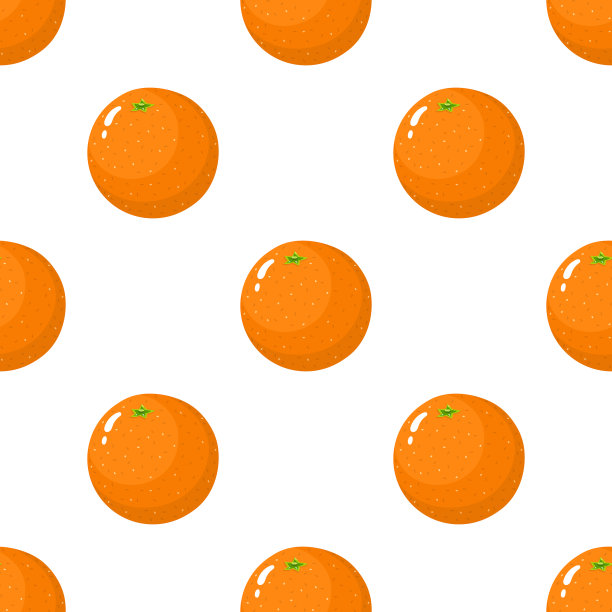 无缝图案与新鲜的整个橘子水果图片下载