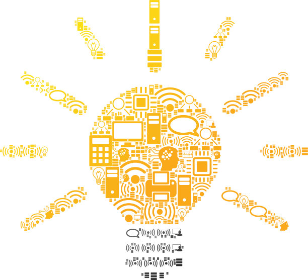 灯泡组成图标的大数据和图片下载