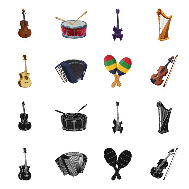 音乐和调谐图标集图片下载