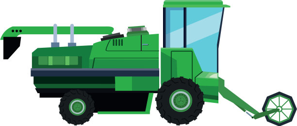 拖拉机图标卡通图片下载