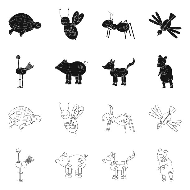 设计玩具和科学标志套装玩具图片下载