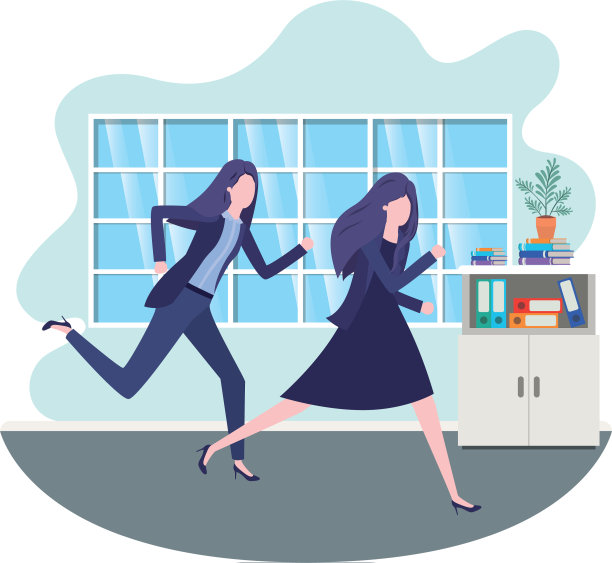 商业女性在客厅的化身角色图片下载