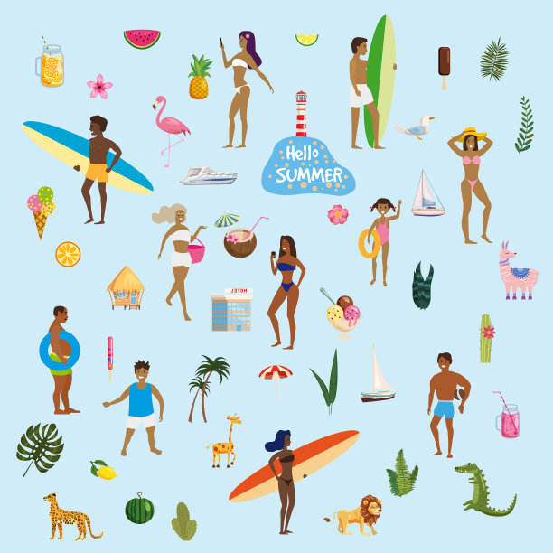 暑假定了很多人去海边还是图片下载