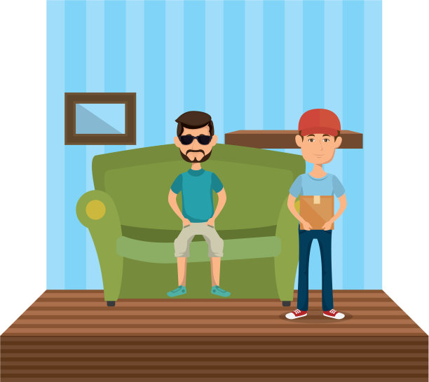 几个男人坐在沙发上图片下载