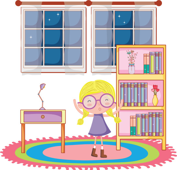 可爱女孩的卡通图片下载