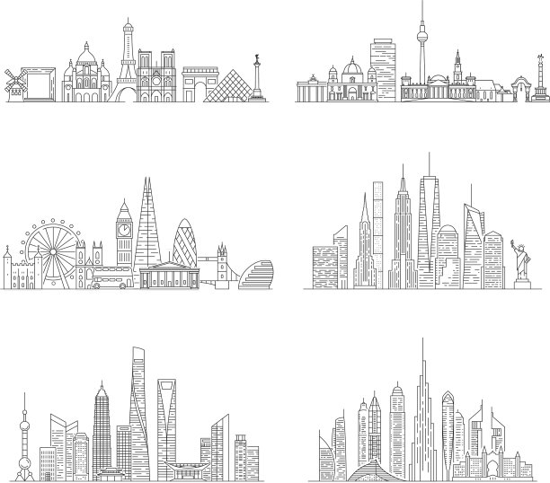 城市天际轮廓线设置图片下载