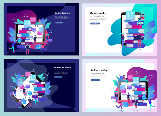概念登陆页面模板教育人图片下载