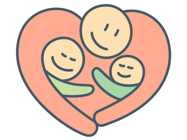 心形拥抱最好的父亲和孩子图片下载