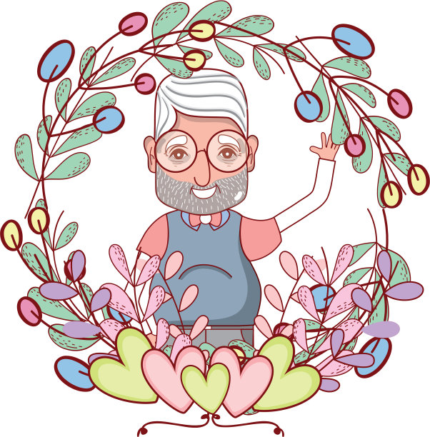 卡通可爱的爷爷图片下载