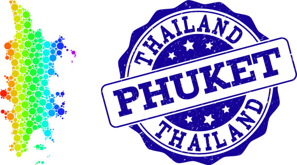 点谱图的普吉岛和垃圾邮票图片下载