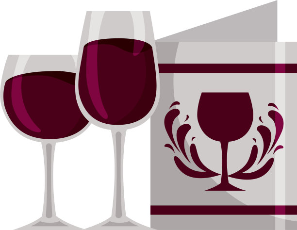 酒杯和餐厅菜单上的饮料图片下载