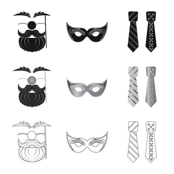 孤立对象党和生日标志集图片下载