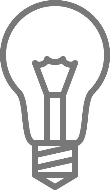 灯泡灯创意解决方案线性图标图片下载