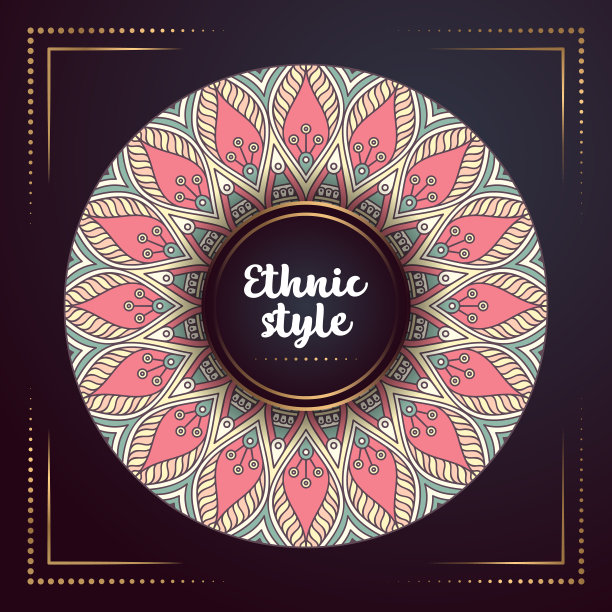 金色背景与曼陀罗图片下载