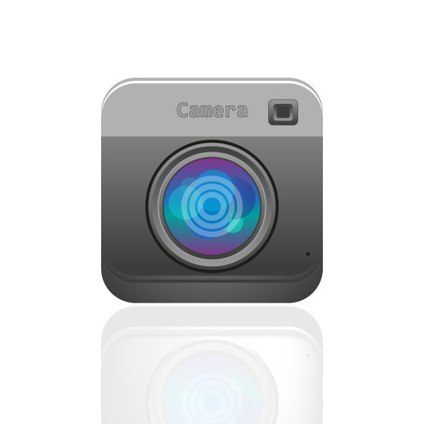 黑色彩色照片相机图标图片下载