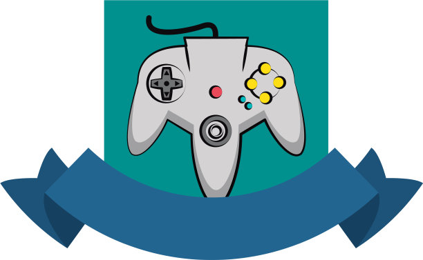 复古的控制台手柄徽章图片下载