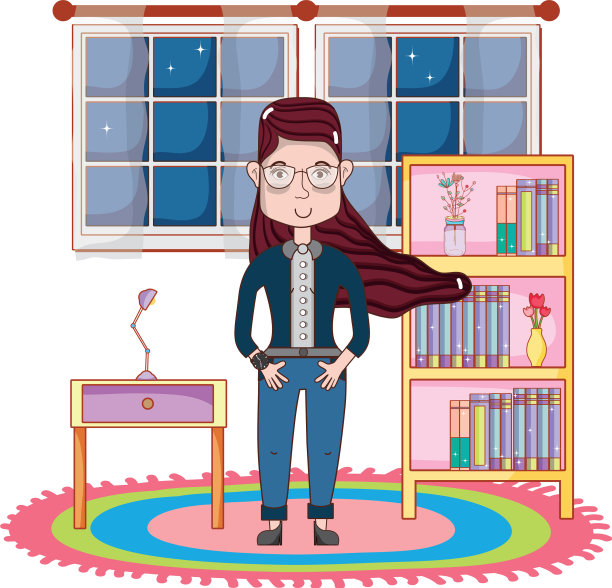 年轻女性身体卡通图片下载