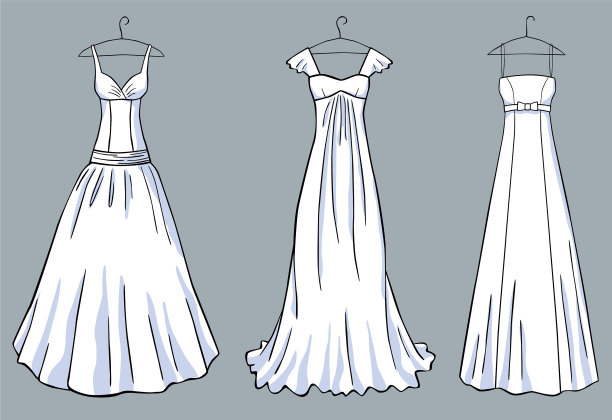 一套庆祝用的白裙子图片下载