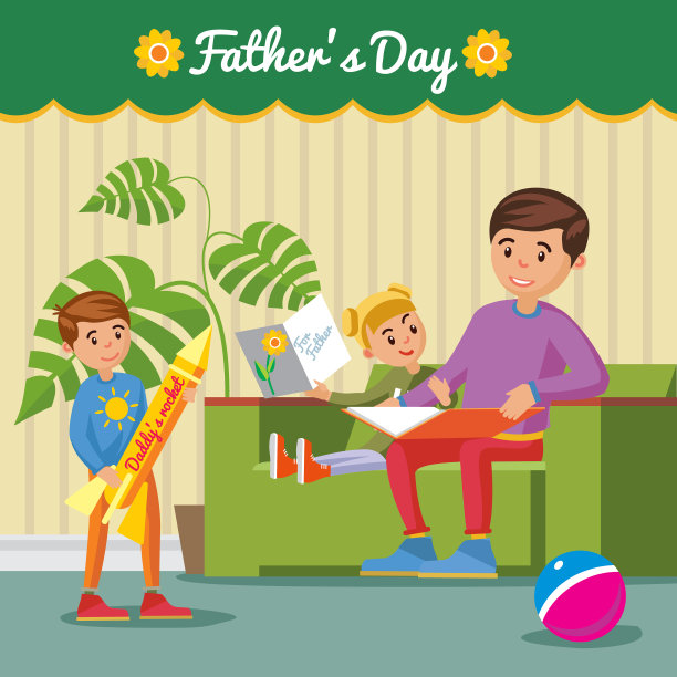 问候父亲节快乐概念图片下载