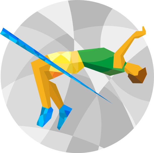 具有抽象图案的跳跃运动员图片下载