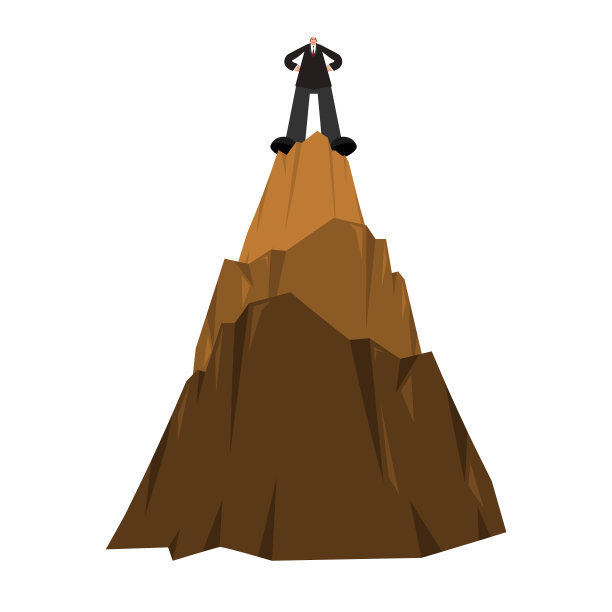 山顶上的商人山顶上的老板图片下载