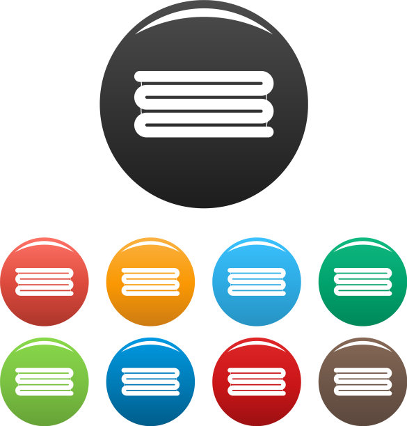 堆叠毛巾图标设置颜色图片下载