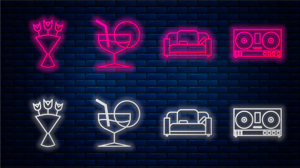 套线条马提尼玻璃沙发花束鲜花图片下载