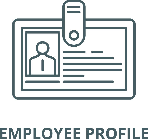 员工简介线图标线性概念图片下载