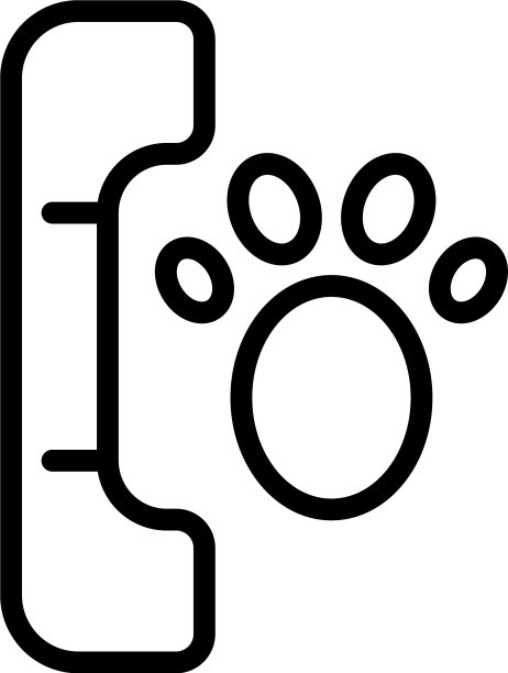 爪子和手机图标轮廓风格图片下载