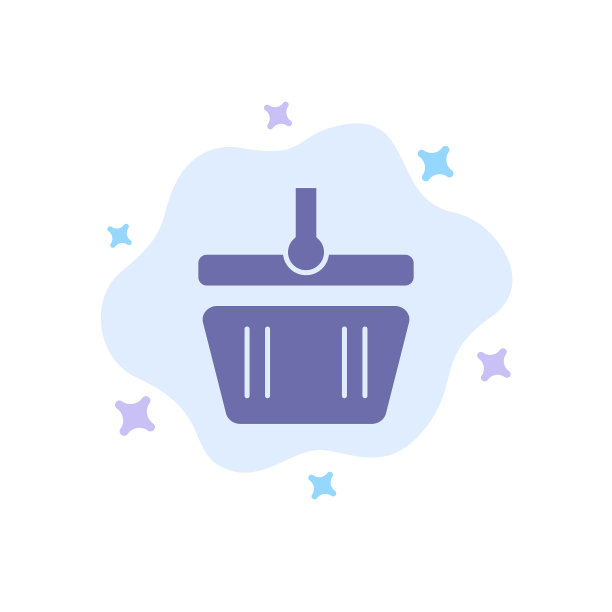 篮购物车购物春季蓝色图标上抽象图片下载