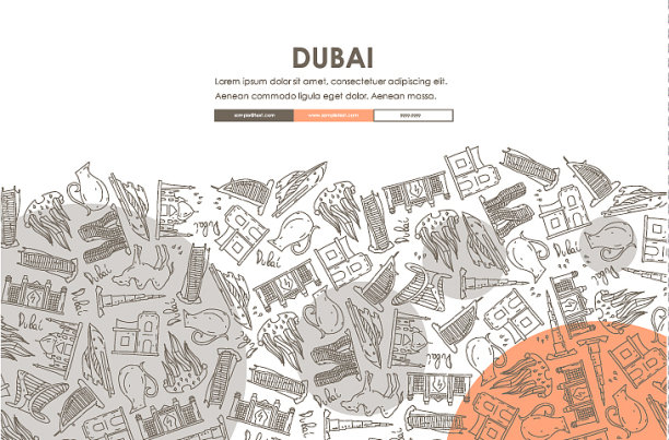 迪拜涂鸦网站模板设计图片下载