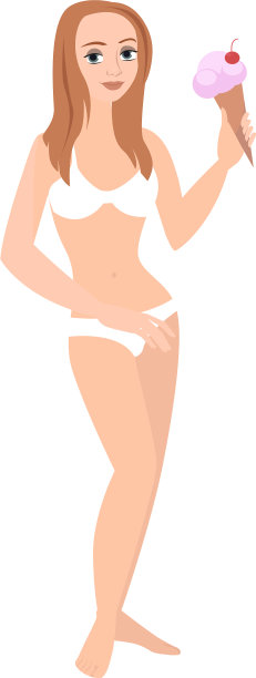 性感可爱的漂亮女孩在白色内衣衣服图片下载