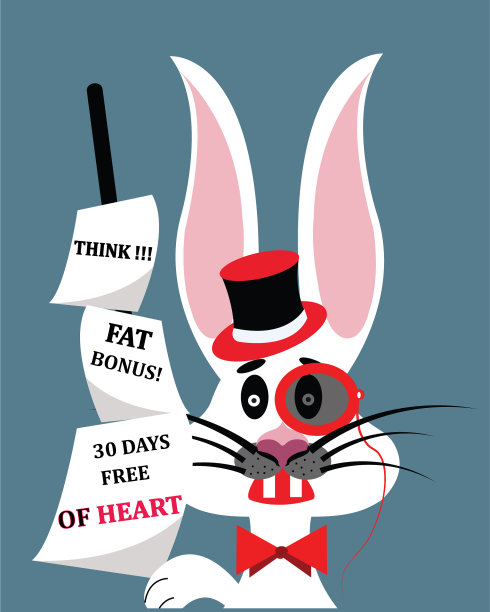 一只不安的兔子敦促大家思考图片下载