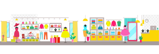 服装店专为妇女买衣服图片下载