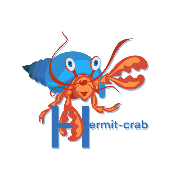 带题字寄居蟹图片下载
