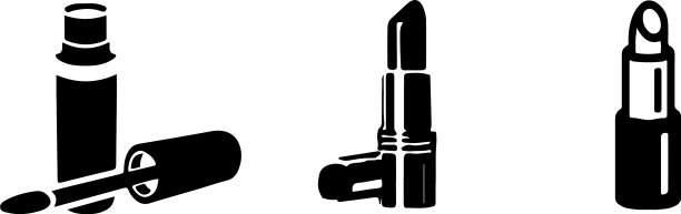 化妆品图标孤立的白色背景图片下载