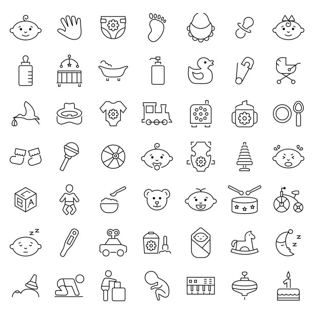 贝康设细线样式符号图片下载