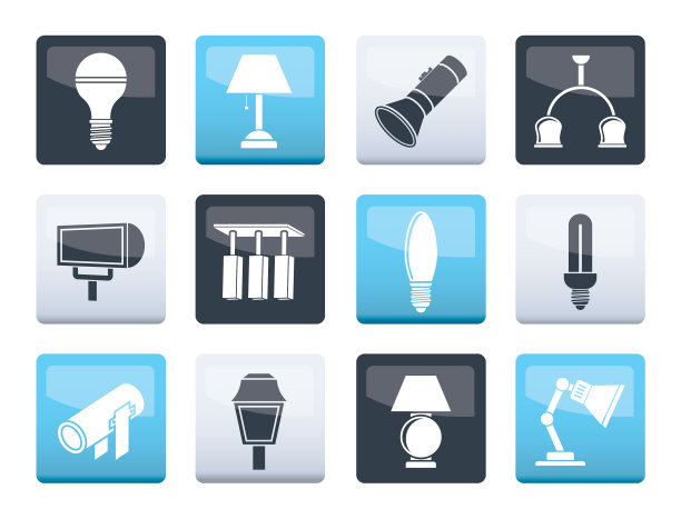 不同类型的照明设备图片下载