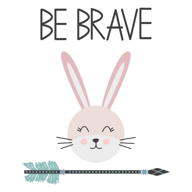 可爱可爱的小兔子笑脸艺术图片下载